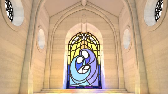 Stained Glass Window Nativity Scene