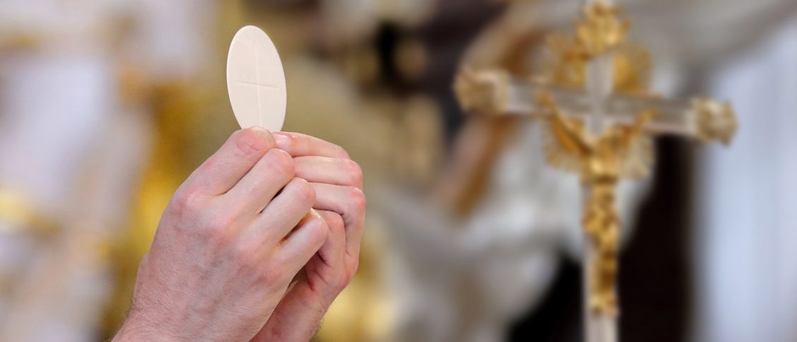 Priest celebrate mass at the church